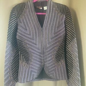 OBSTINEE  Amethyst zipper jacket Size 4